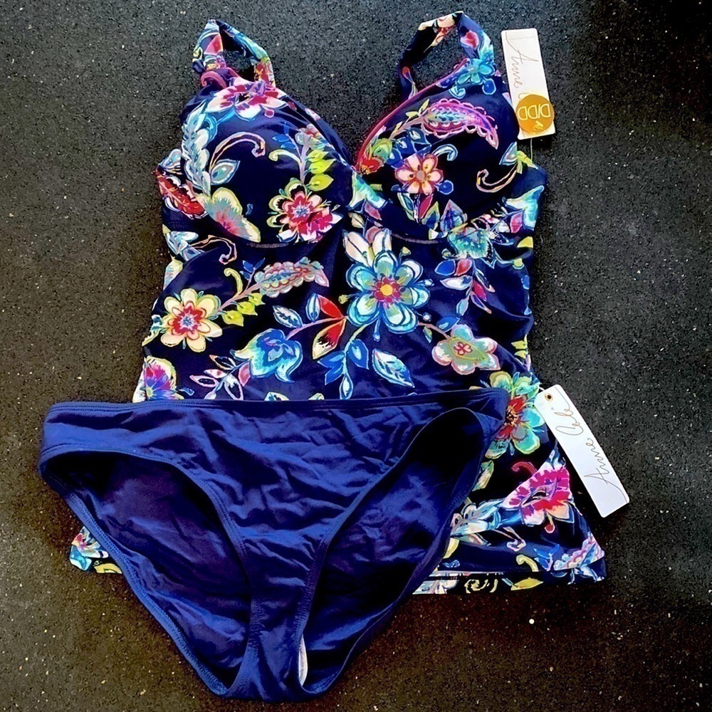 ANNE Cole tankini and briefs swimsuit
